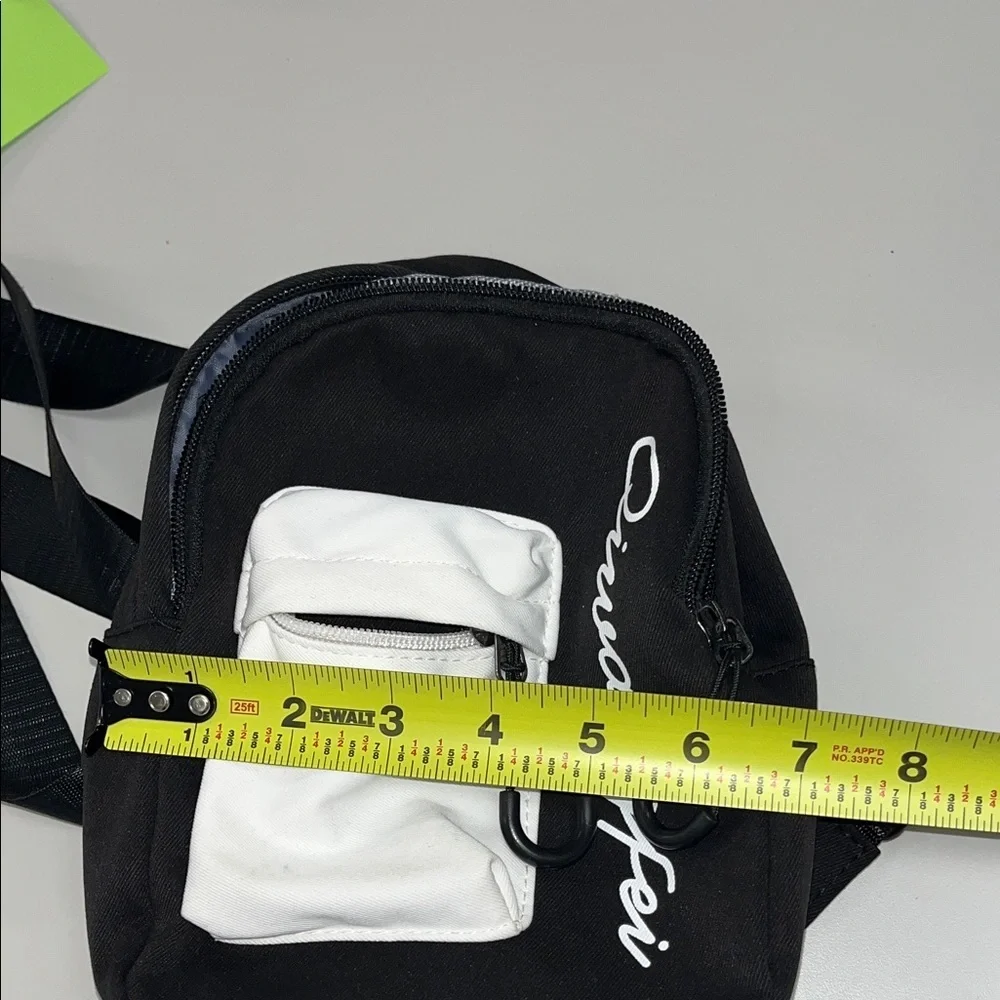 Qiwangfei Black & White Crossbody Sling Bag / Mini backpack